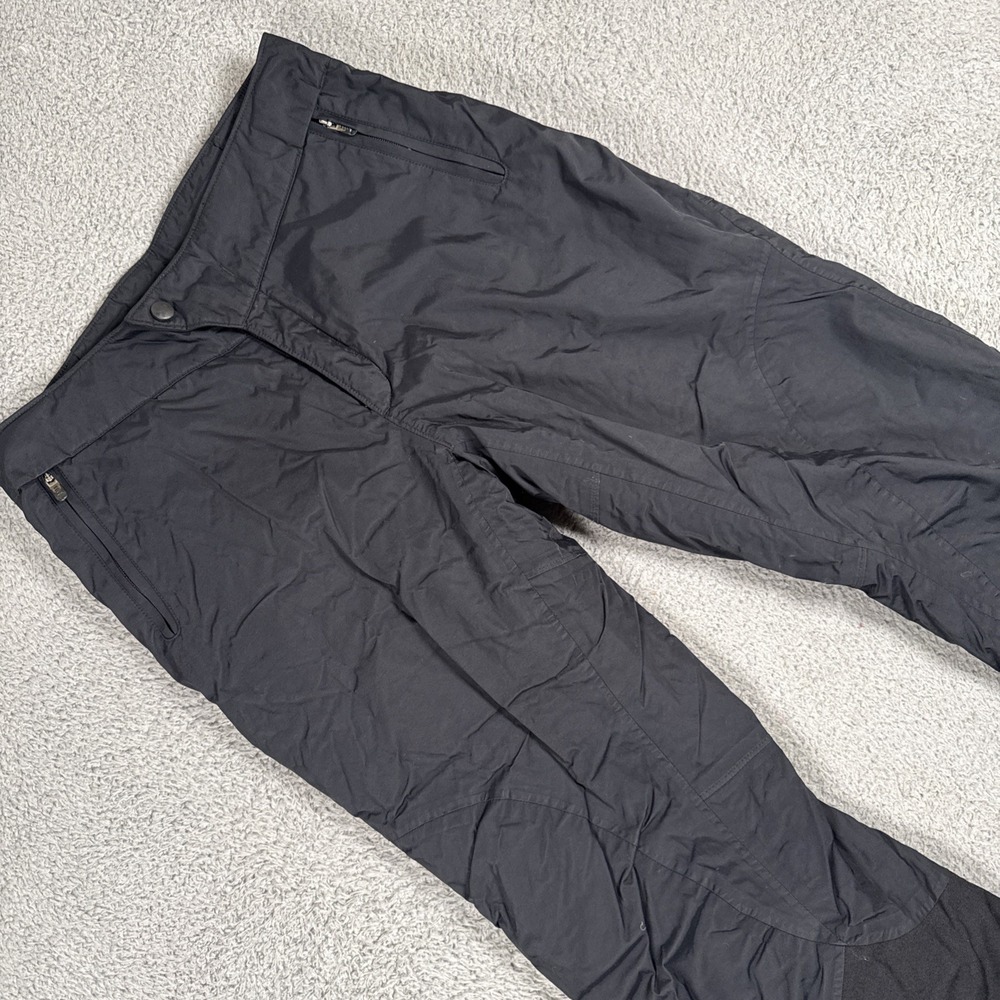 Columbia Titanium Womens L Black Insulated Cargo Ski Snow Pants 100% Nylon